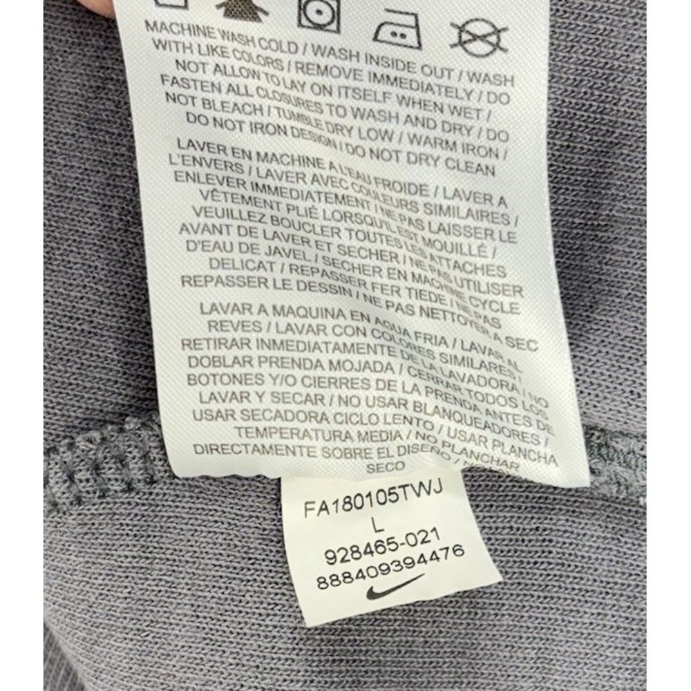 Nike Crewneck Sweatshirt Gray Large 3D Logo Minimal Athleisure Pullover normcore - Picture 6 of 9